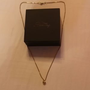 18 karat gold Rhomberg Heart Pendant Necklace